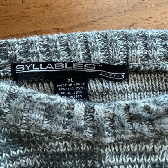 Vintage Wool Blend Patchwork Grandpa Sweater Mens Size XL - Picture 3 of 3